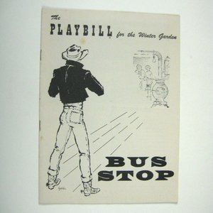 Bus Stop Playbill 1956 Barbara Baxley Kent Smith William Inge Stritch McVey